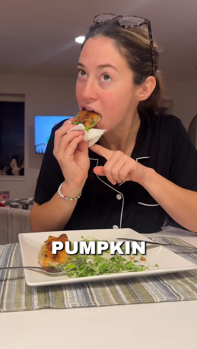 Instagram post by @shesthetea for Torani. Caption reads: ONLY EATING PUMPKIN ON HALLOWEEN YEAR 2 🎃

The....