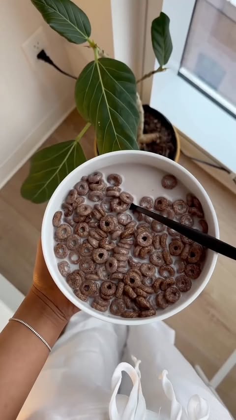 Instagram post by @lwethu_mcusi for Froot Loops. Caption reads: Cocoa Loops on breakfast duty. 🥣 @frootloops....