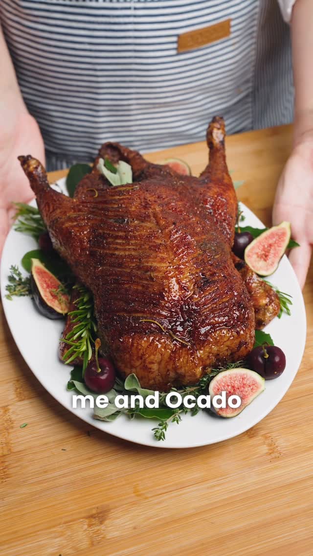 Instagram post by @poppy_cooks for Ocado. Caption reads: #AD Change up your Christmas traditions with....