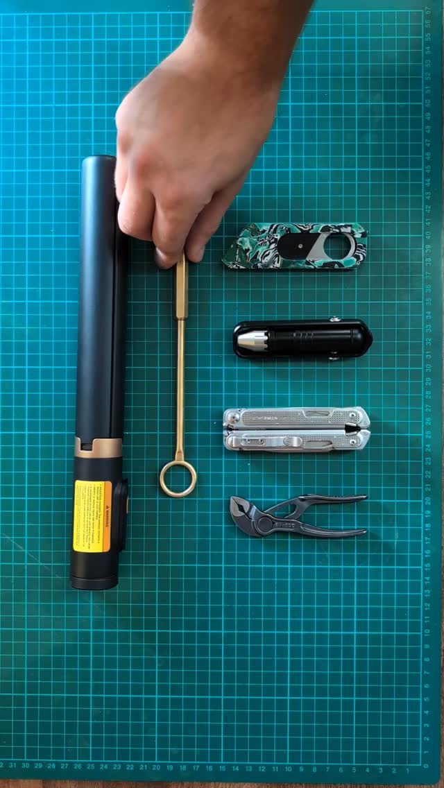 Instagram post by @brothersmake for Leatherman. Caption reads: Six of the most satisfying tools in our pockets.....