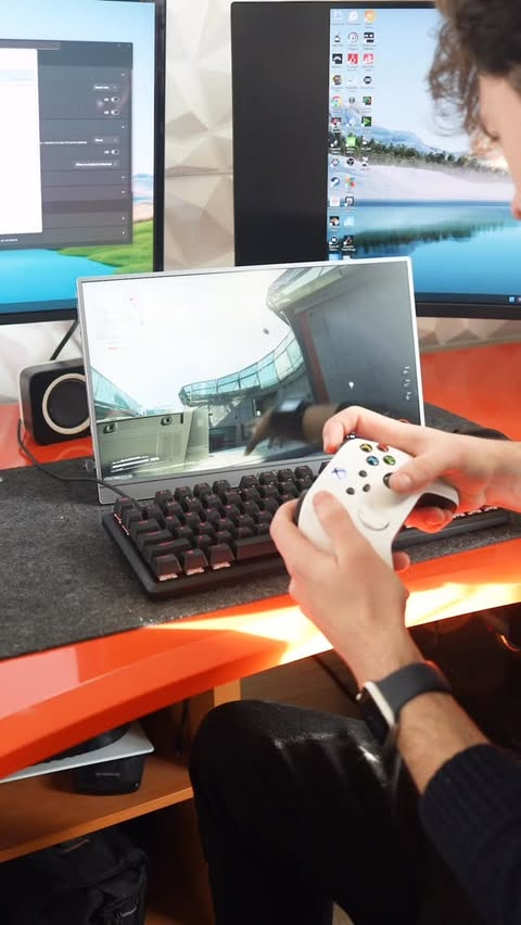 Instagram post by @mrlewisblogsgaming for ARZOPA. Caption reads: [...] 2.5K 180Hz monitor THIS thin?! 👀

The....