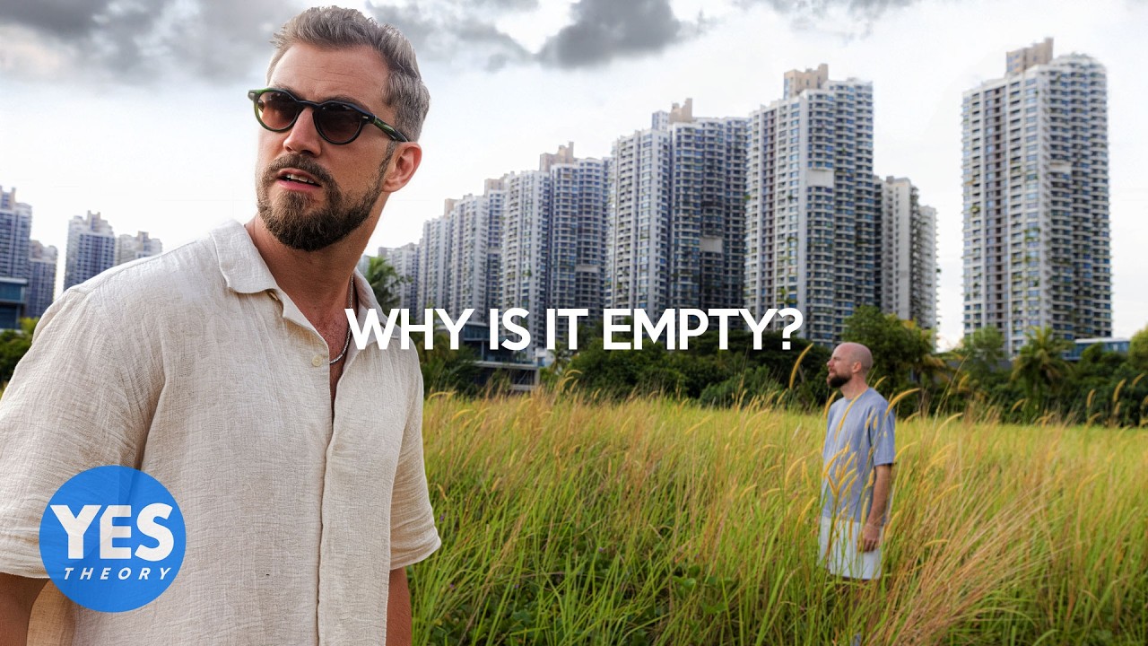 YouTube post by @YesTheory for Storyblocks. Caption reads: Exploring the World's Largest $100 Billion Failed....