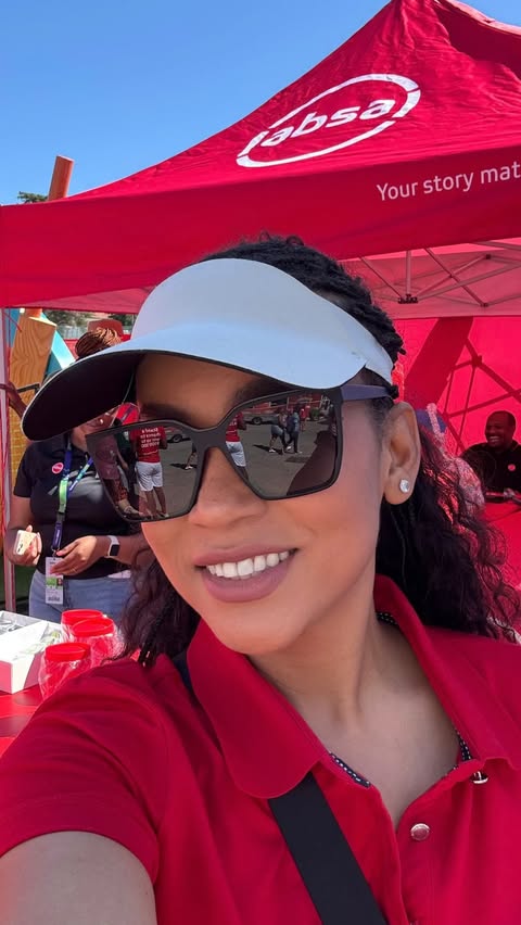 Instagram post by @jenniferbala for Absa Group. Caption reads: Absa made this SA20 match day one to remember.☀️🏏....