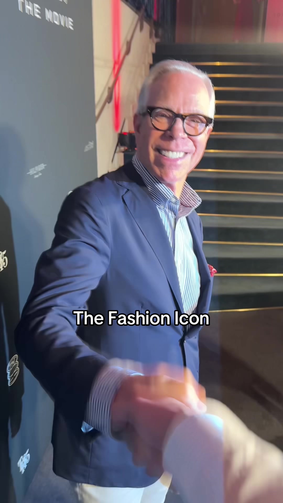 TikTok post by @nilskue for Tommy Jeans. Caption reads: Well if it isn’t Mr. Tommy Hilfiger in the flesh,....