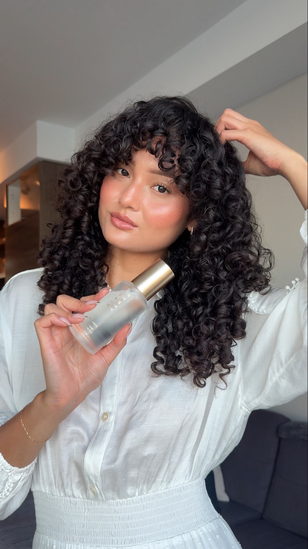 Instagram post by @thatcurlblog for Fenty Hair. Caption reads: this is my grwm order, what’s yours? 😌 #ad 
along....