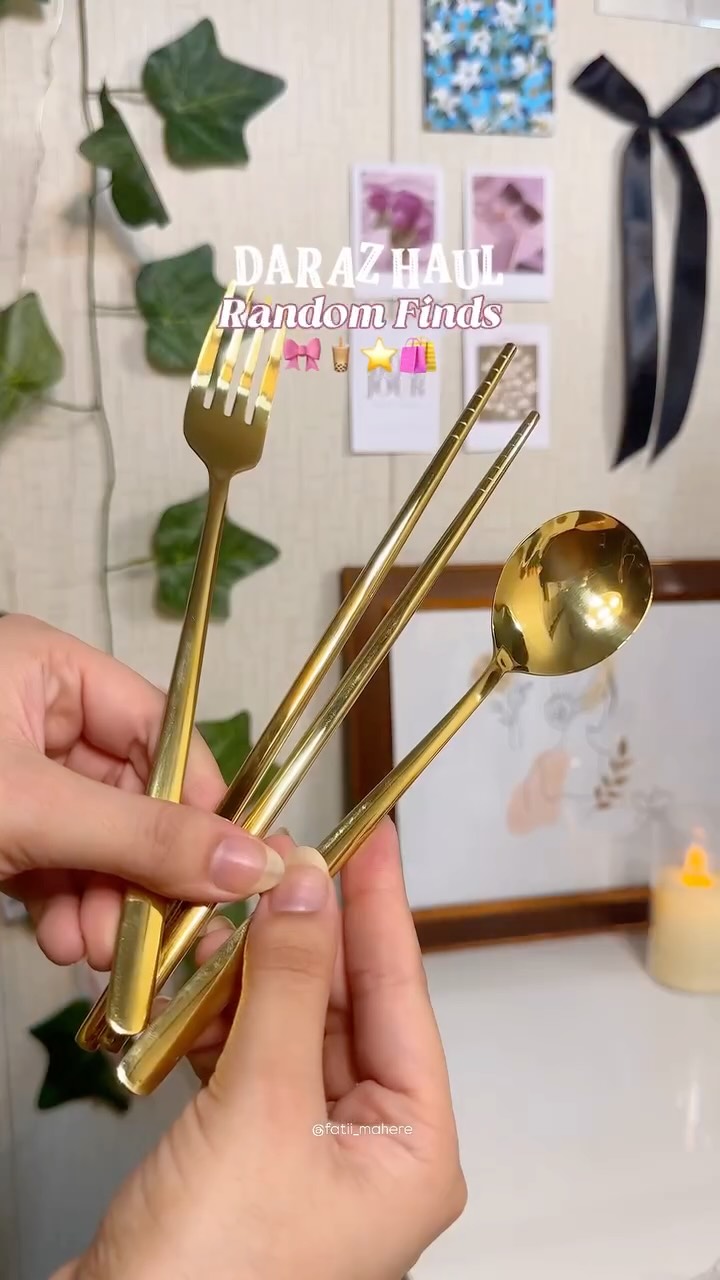 Instagram post by @fatii_mahere for Daraz. Caption reads: A very random daraz haul for you guys 🤭⭐️

All....