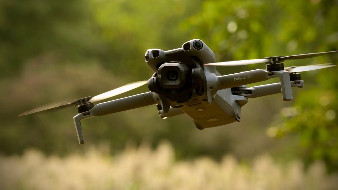 YouTube post by @philipbloom for B&H Photo Video. Caption reads: DJI Mini 5 Pro - The Filmmaker's Review.