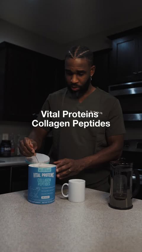 Instagram post by @doctorphabs for Vital Proteins. Caption reads: [...] and physical. Health is wealth -....