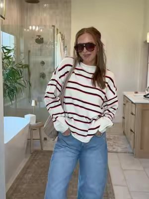 TikTok post by @sarahhensleyfinds for Songling Fashion. Caption reads: This sweater though 😍😍 @Songling #sweaterweather....