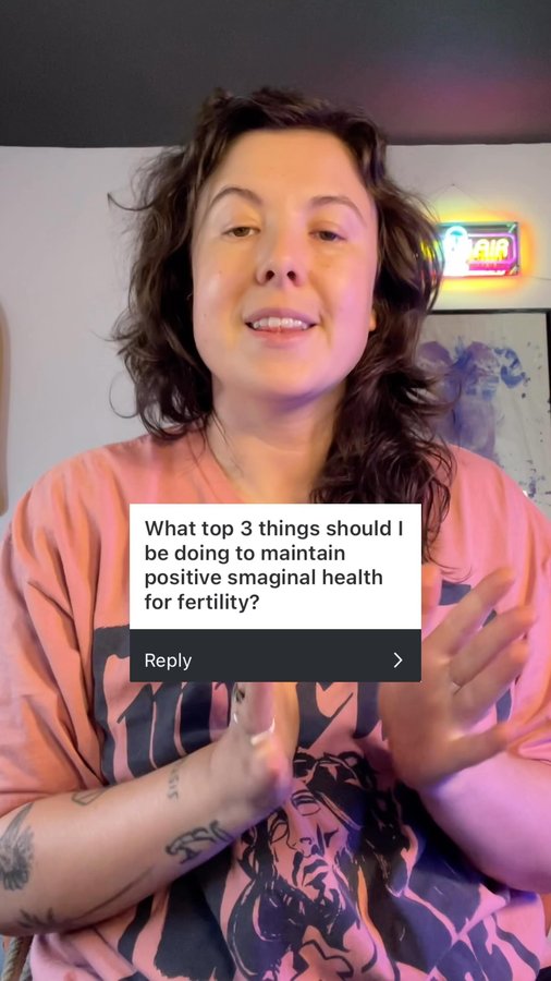 Instagram post by @florencebark for Evvy. Caption reads: [...] 😻 happy. 1. Got a microbiome test with....