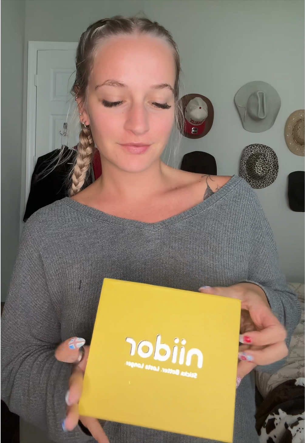 TikTok post by @sav.faithlynn for Niidor. Caption reads: Girl it’s a secret but I had to share @Niidor Bras.
