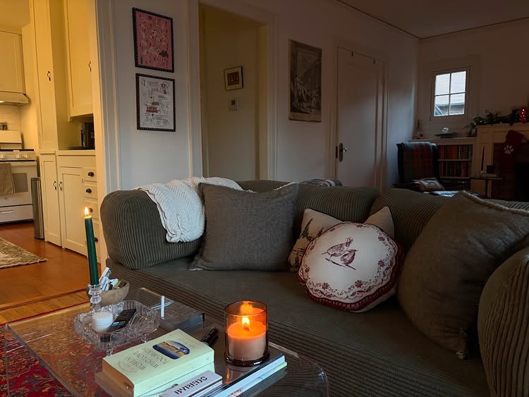 Instagram post by @sophmosca for OMHU. Caption reads: home as i know it🏡 @omhu_cph #ad.