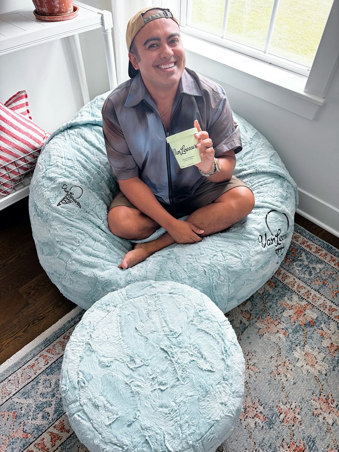 Instagram post by @cosmopolitips for Van Leeuwen Ice Cream. Caption reads: Happy International Ice Cream Day with....