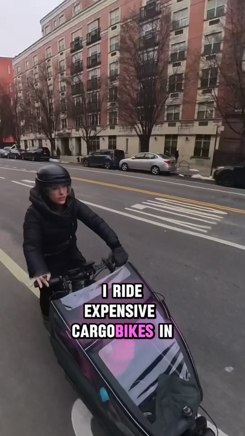 Instagram post by @cargobikemomma for Hiplok. Caption reads: I’m loving the new @hiplok bracket for my D1000!....