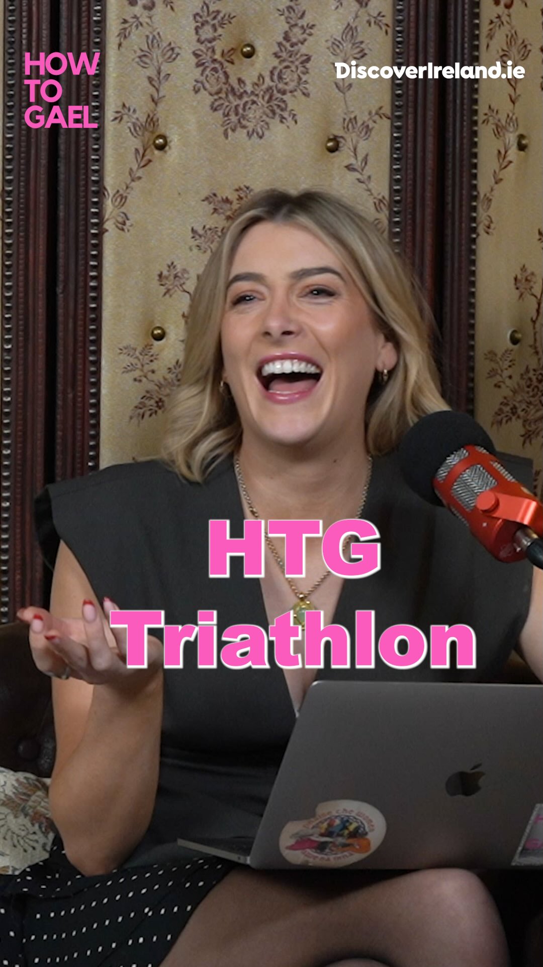 Instagram post by @howtogael for Discover Ireland. Caption reads: Trí-atlan How To Gael, watch this space....