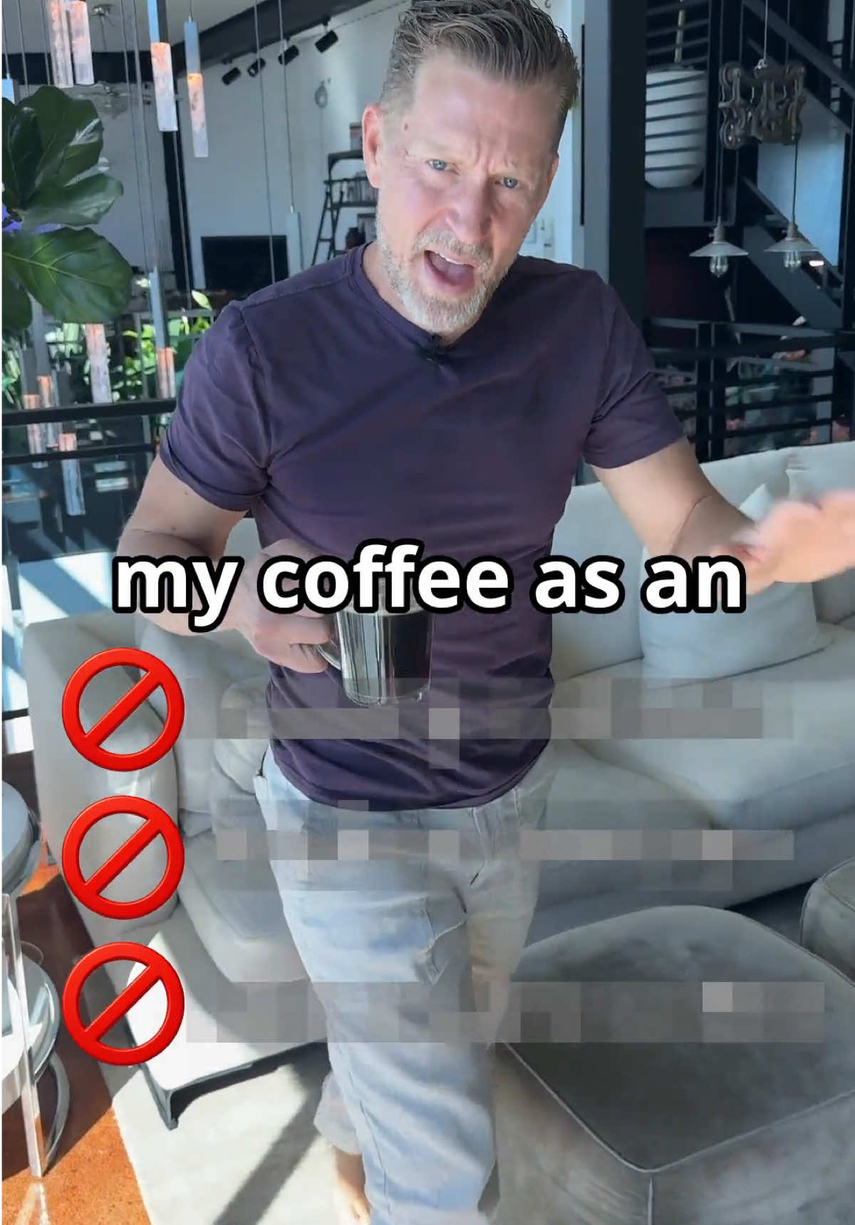 TikTok post by @nontoxicdad for Lifeboost Coffee. Caption reads: Your morning COFFEE ☕️ routine might be TOXIC ⚠️👎....