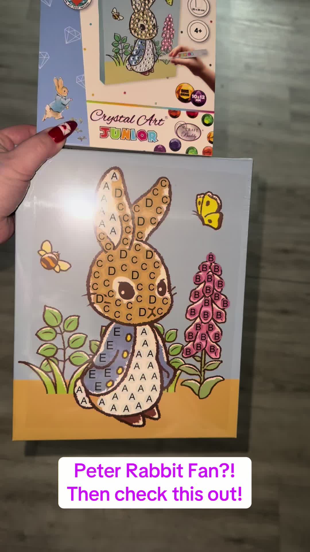 TikTok post by @kellyah1988 for Craft Buddy. Caption reads: [...] this new Peter Rabbit Range from @Craft....