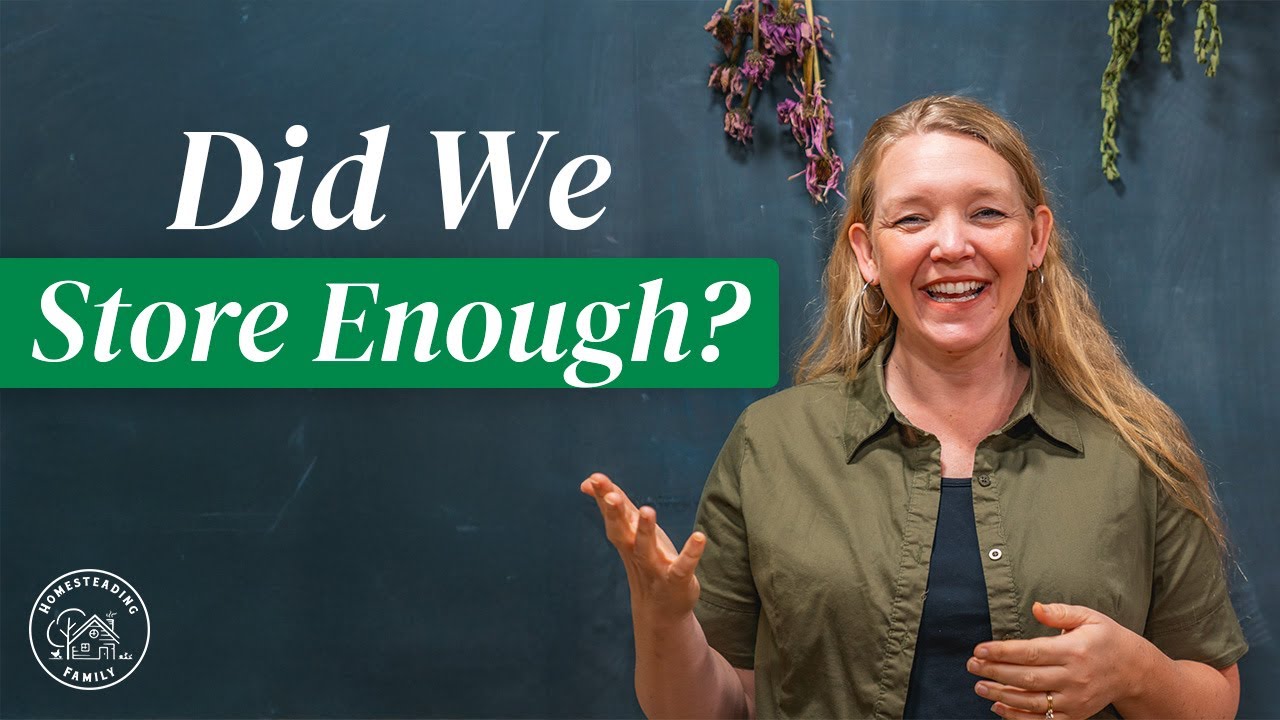 YouTube post by @HomesteadingFamily for Azure Standard. Caption reads: Why We Don't "Can Everything" Anymore (And What We....