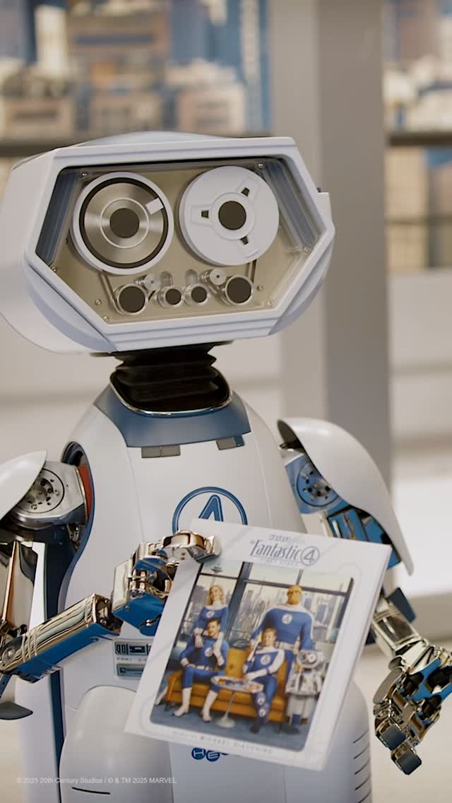 Instagram post by @disneymusic for Marvel Studios. Caption reads: Tell H.E.R.B.I.E. how much you love The Fantastic....