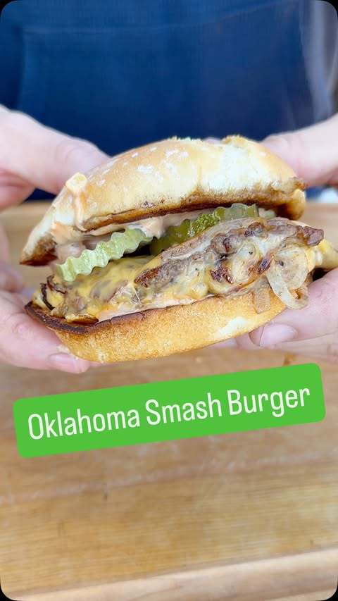 Instagram post by @cookingintheyard for Tractor Supply. Caption reads: Knocked out some Oklahoma Onion Smash burgers on....