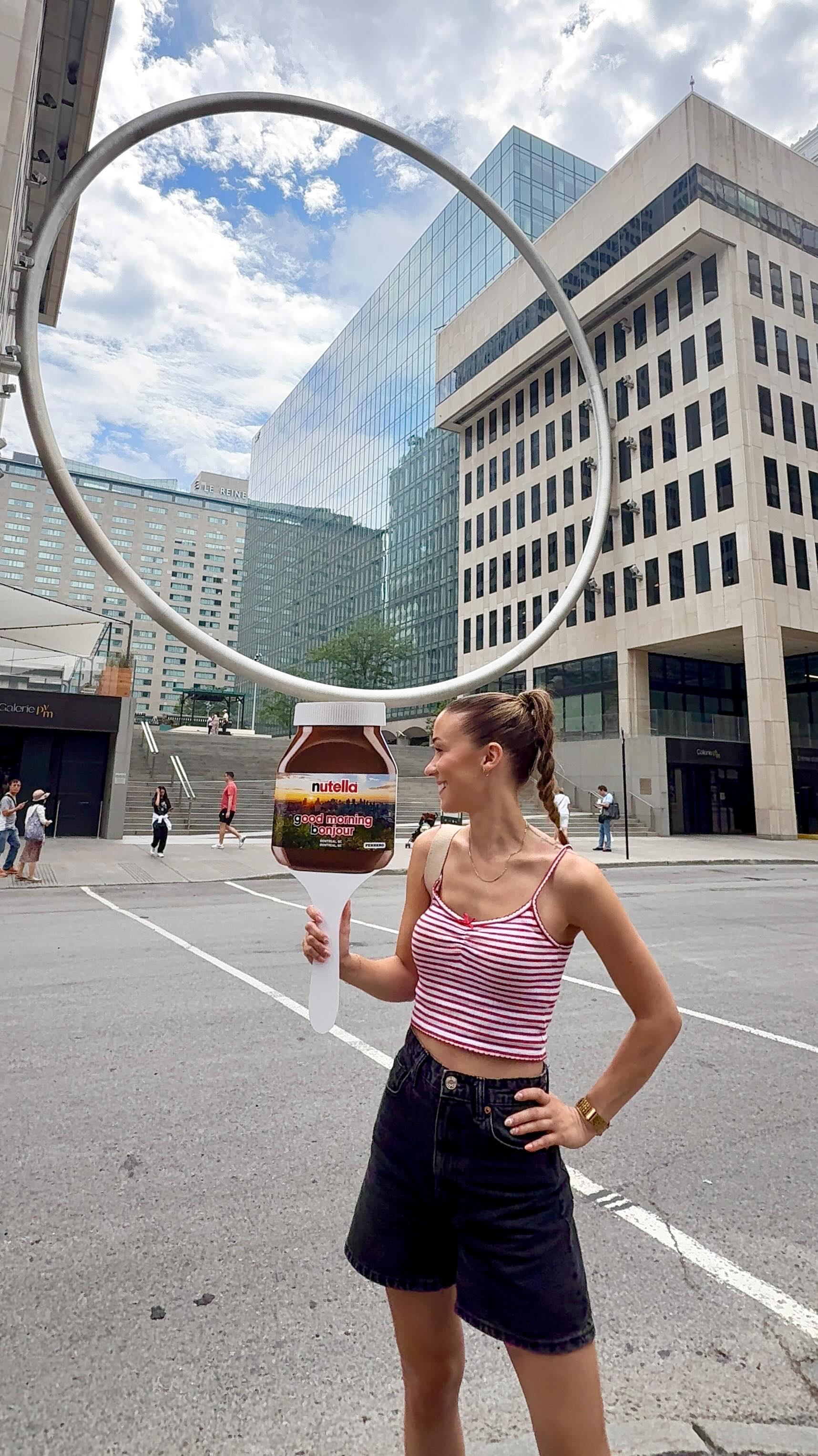 Instagram post by @aribrewer for Nutella. Caption reads: Savourer la beauté du Canada avec @nutellaca -....
