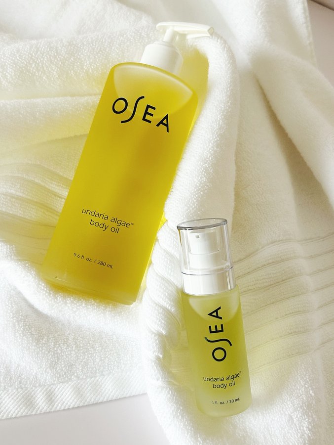 Instagram post by @skincarebeautyandmore for OSEA Malibu. Caption reads: It's the season of glow with @oseamalibu From now....