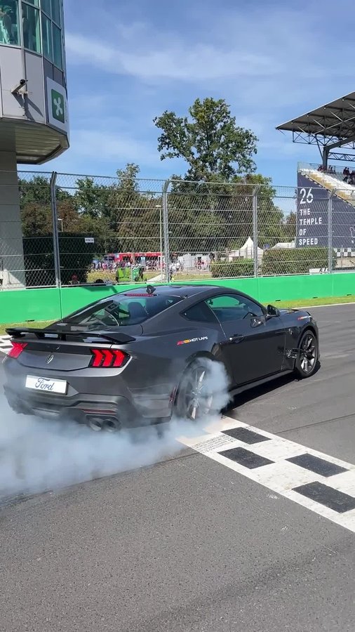 Instagram post by @mattiasekstromracing for Ford Performance. Caption reads: @carlossainzoficial and....