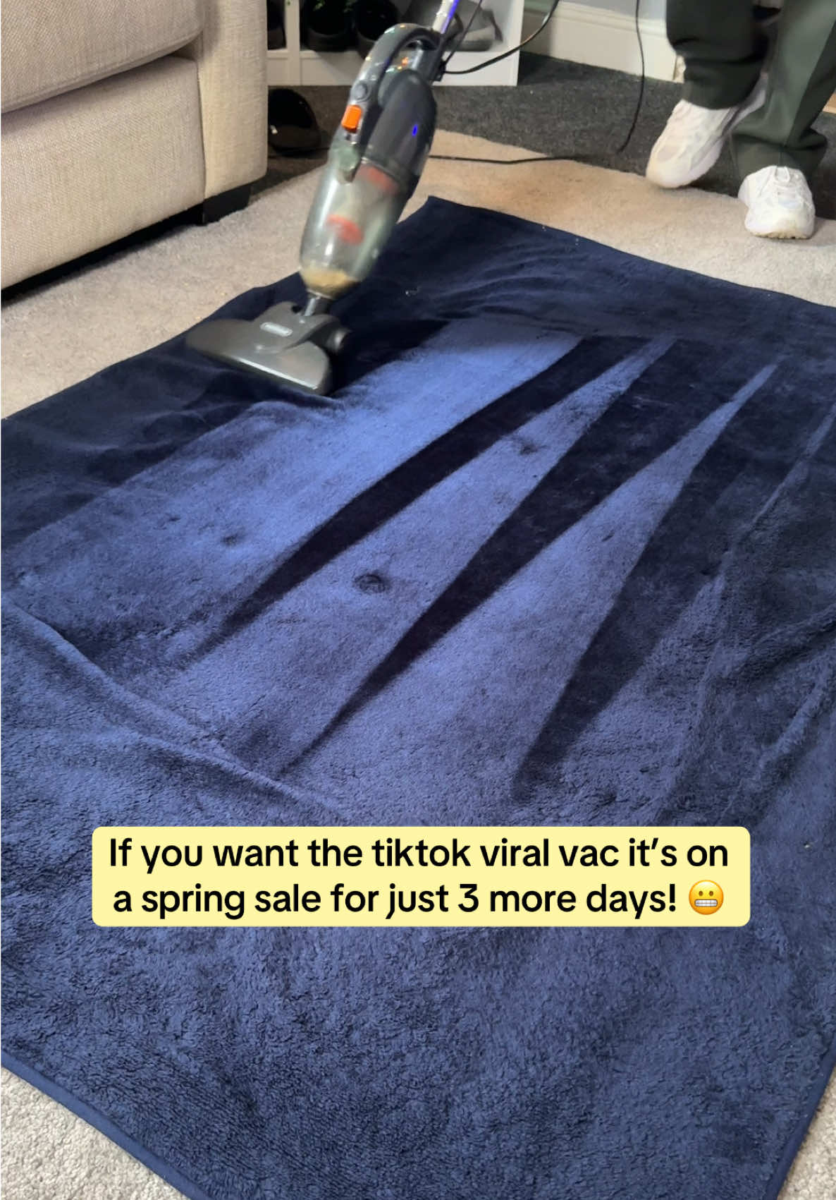 TikTok post by @curtandcon for VonHaus. Caption reads: [...] ⭐ #vacuum #home #house #fyp #uktiktok....