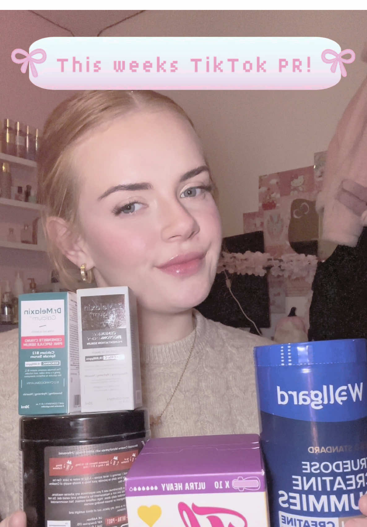 TikTok post by @ugcwithkt for WarriorSupps. Caption reads: This weeks TikTok PR! 🤍 Eternally grateful to be....