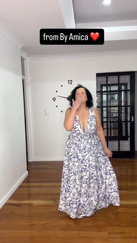 Instagram post by @simplymrsshelley for By Amica. Caption reads: [...] beautiful stunning dresses are from @byamica....