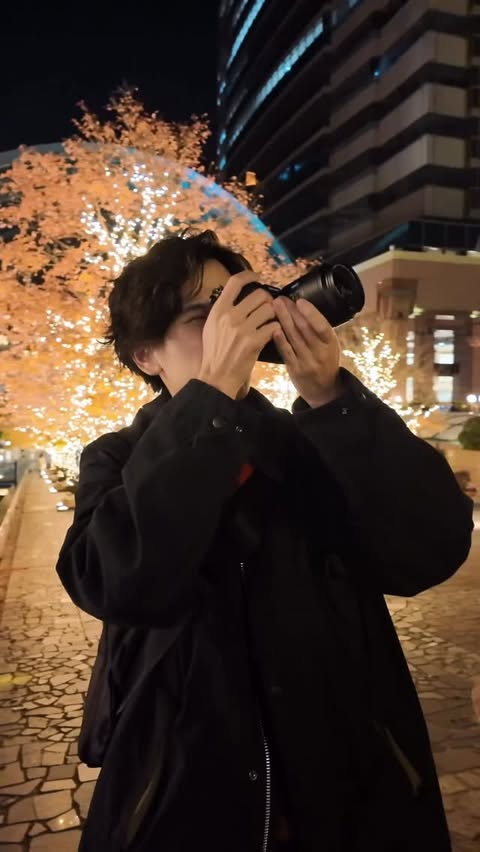 Instagram post by @yuus.adventures for SIRUI Imaging. Caption reads: I filmed the illuminations at Ebisu Garden Place....