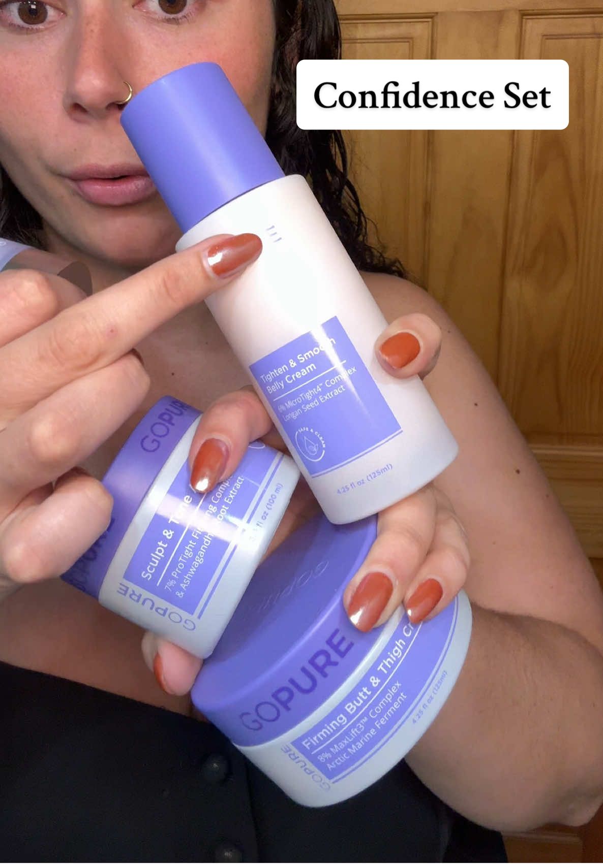 TikTok post by @josina_munson for GoPure Beauty. Caption reads: 🎉 this is a crazy SALE for these Go Pure products....