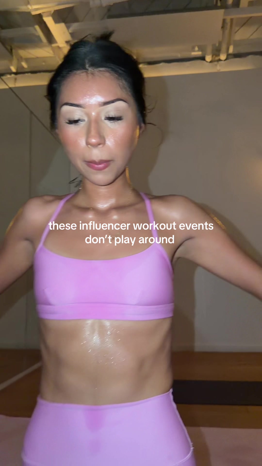 TikTok post by @lysssalazar for Love Wellness. Caption reads: [...] event was with @Benefit Cosmetics X....