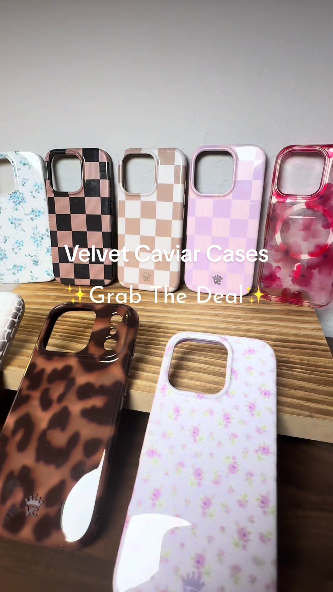 TikTok post by @spill_it_mom for VELVET CAVIAR. Caption reads: [...] protect your phone. @velvetcaviar is a woman....