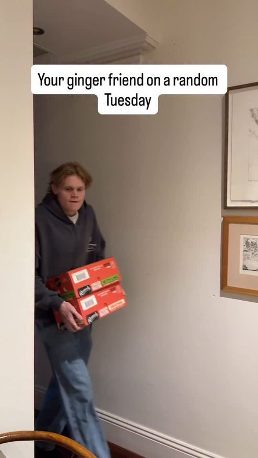 Instagram post by @jaxonfairbairn for Remedy Drinks. Caption reads: Your ginger friend on a random Tuesday....