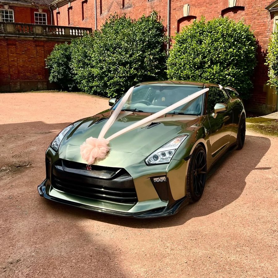 Instagram post by @vince.knight for TeckWrap. Caption reads: 🔥GTR upgraded with TeckWrap Wilderness Green....