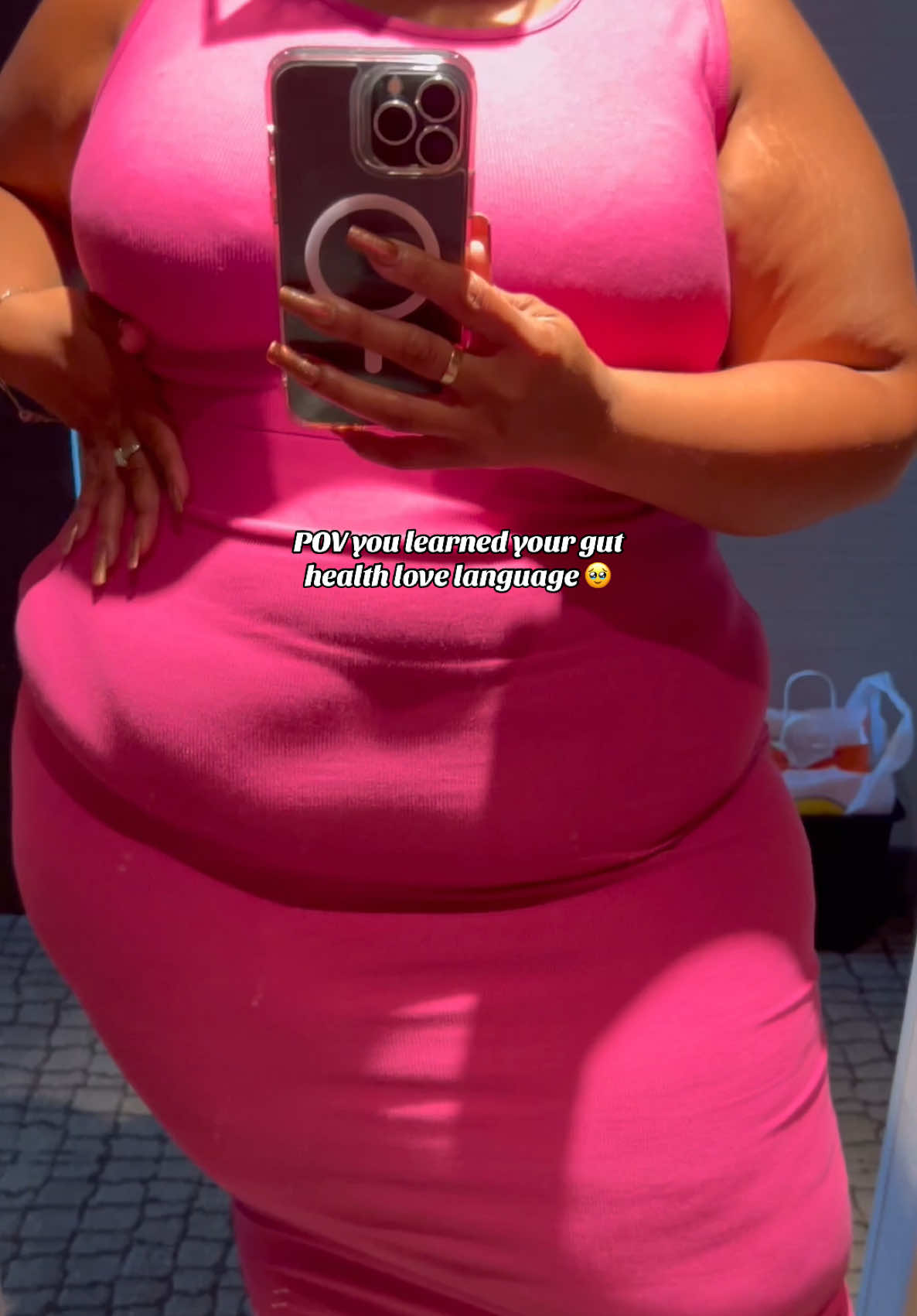 TikTok post by @vondunkthat for Boujee Hippie. Caption reads: [...] ACV. Fiber. GRL Greens @Boujee Hippie....