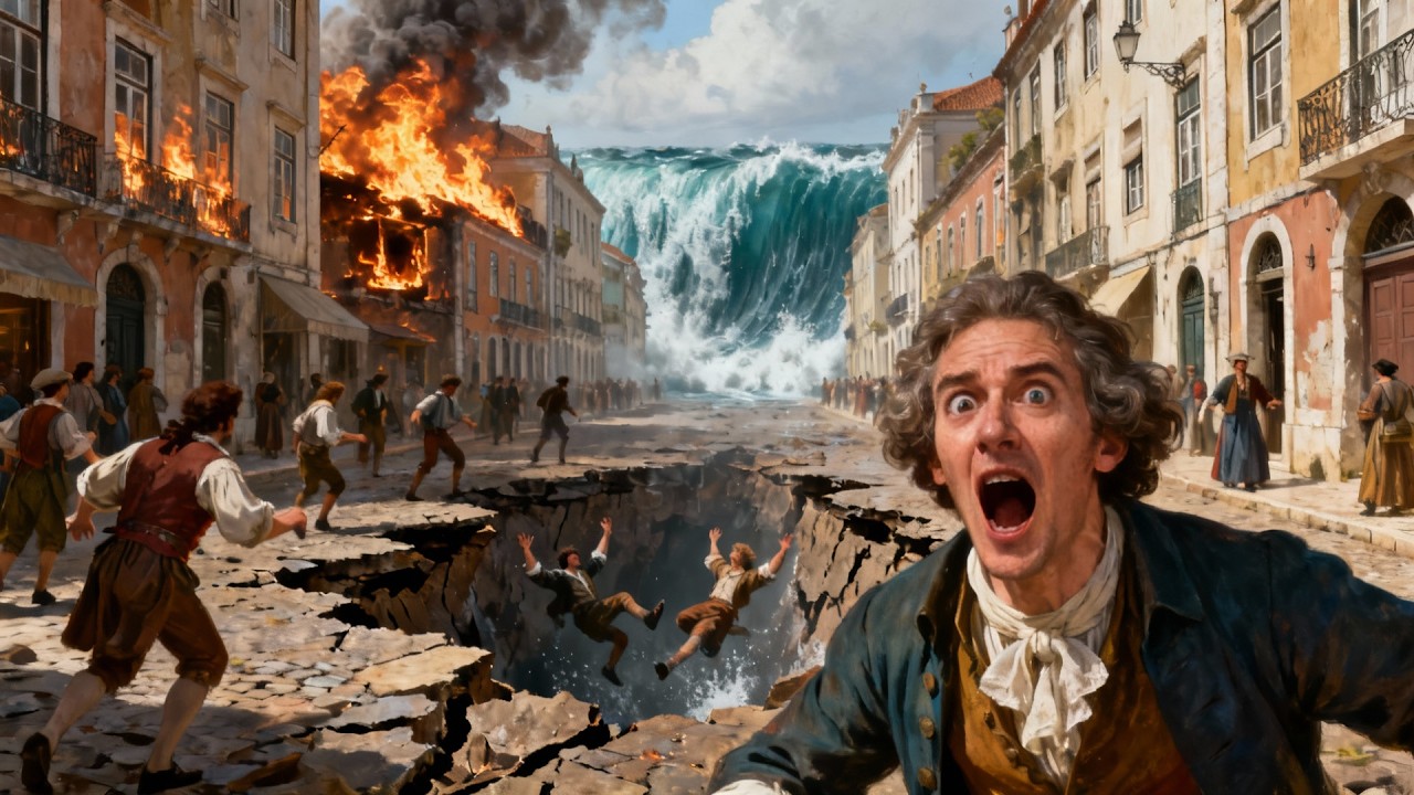 YouTube post by @Thoughty2 for Audible.de. Caption reads: The Earthquake That Changed How We Think.