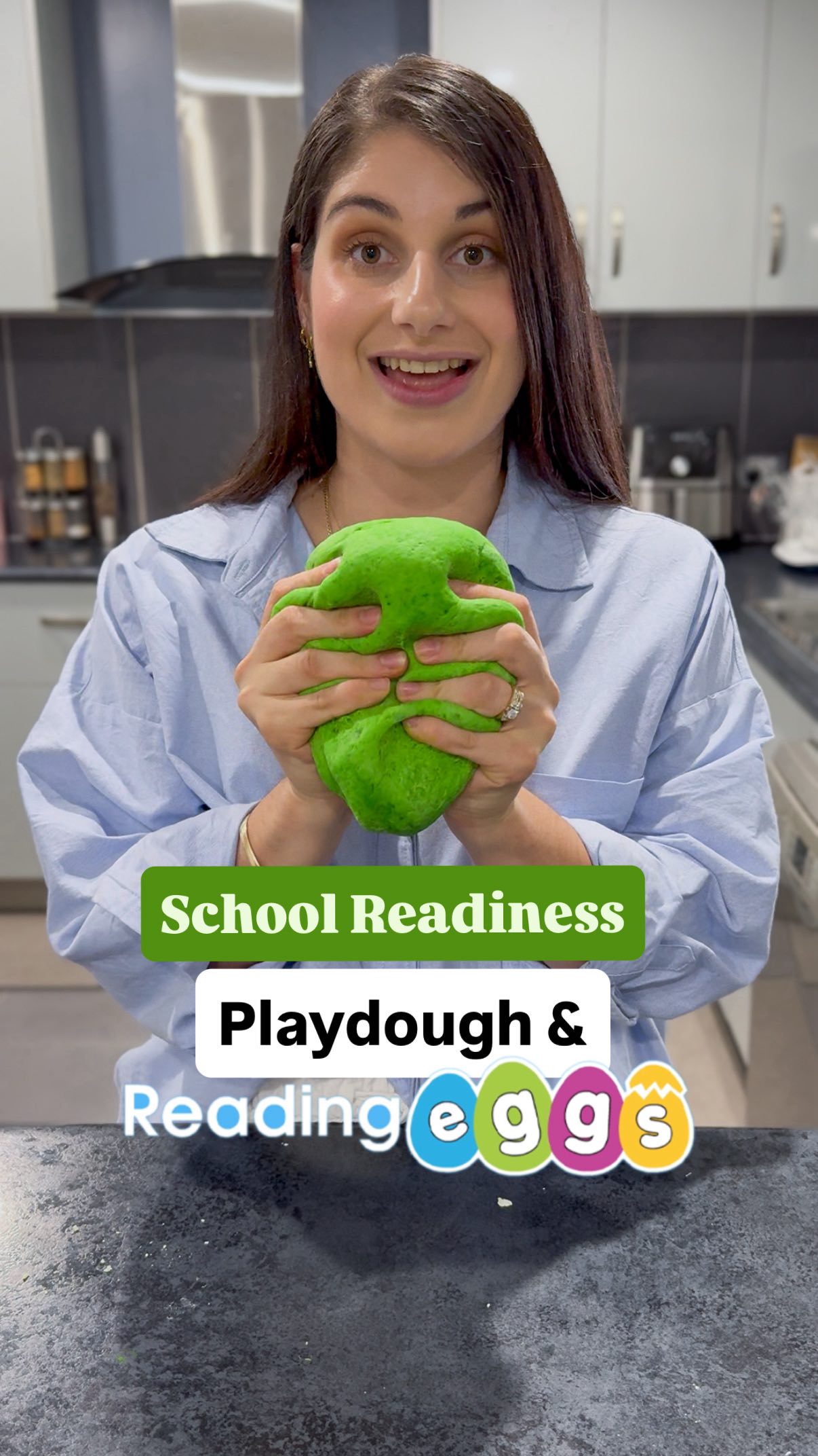 Instagram post by @beyondtheclassroomwithkayla for Readingeggs. Caption reads: Big school feels less big when the learning starts....