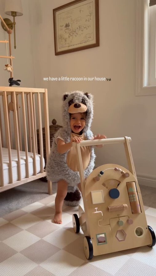 Instagram post by @jolianakocleyda for Coco Village. Caption reads: [...] raccoon in his raccoon costume from....