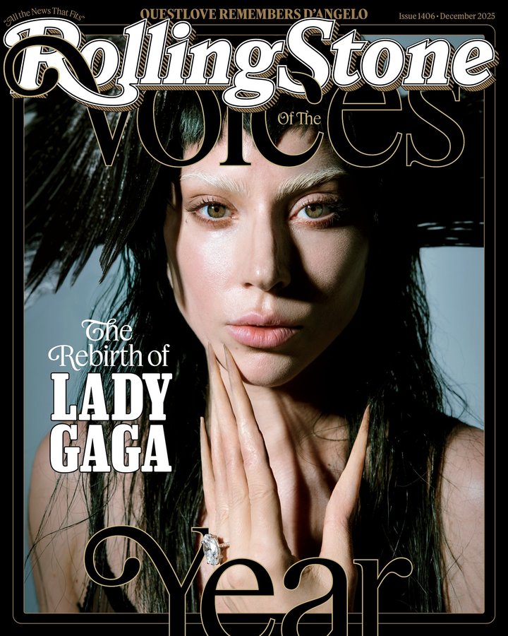 Instagram post by @ladygaga for Rolling Stone. Caption reads: @ladygaga is Rolling Stone’s cover star for an....