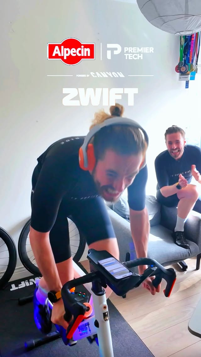 Instagram post by @teddytogrizzly for Zwift. Caption reads: [...] so make the most of make-up week 🚀🚀....