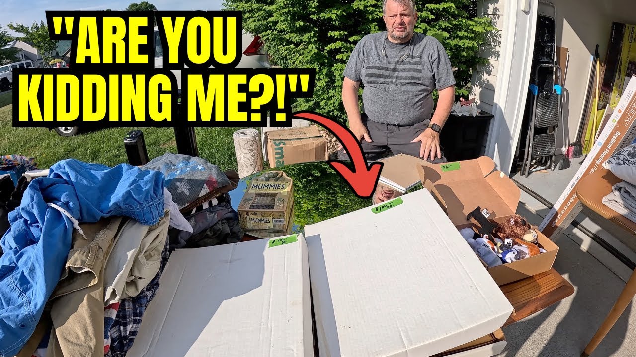 YouTube post by @pickingandpunching for vidIQ. Caption reads: I NEVER Expected to Find THIS at a Garage Sale!.