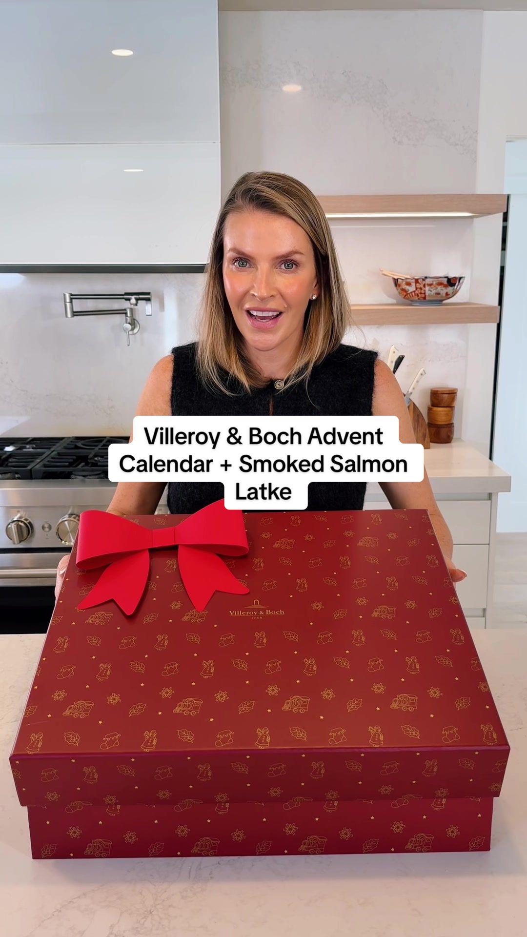 TikTok post by @katherinewants for Villeroy & Boch. Caption reads: [...] present to celebrate the season, @Villeroy &....