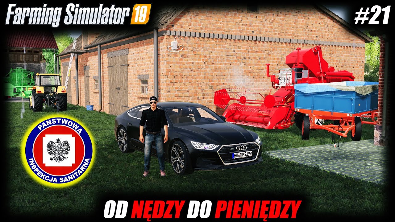 YouTube post by @HerosFS for Diablo Chairs. Caption reads: Sąsiad wezwał sanepid, sprawdzają mi gospodarstwo,....