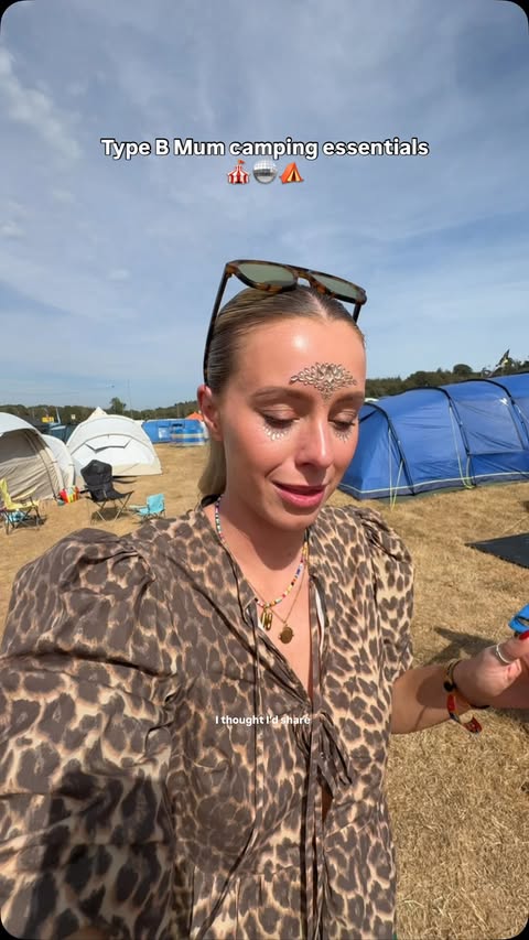 Instagram post by @emilyrosemumlife for Vodafone Group. Caption reads: Full list at the end ⛺️❤️ @campbestival....
