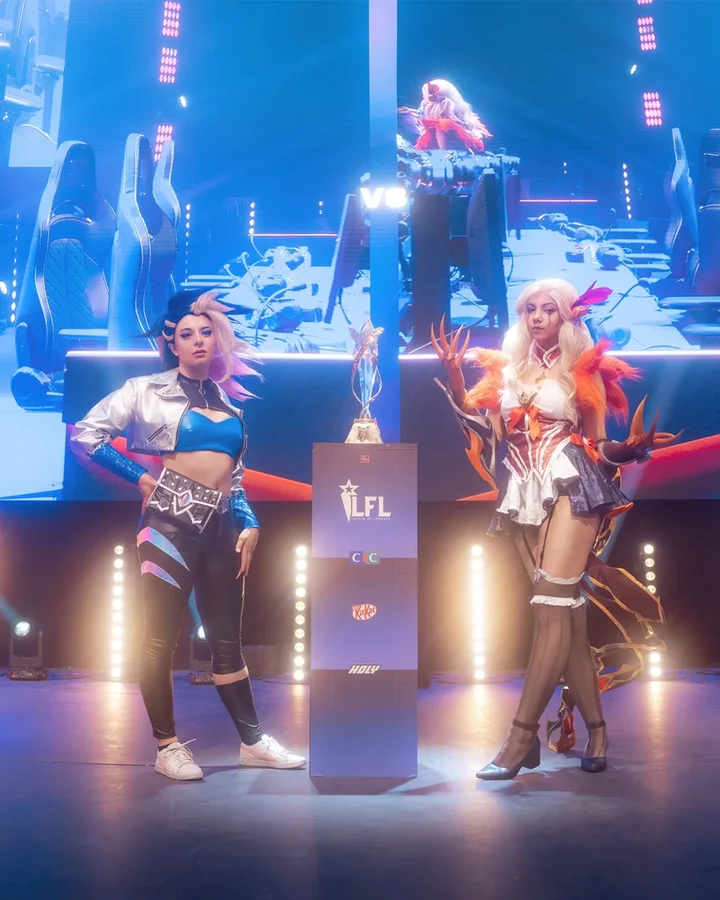 Instagram post by @alifia.wu for RoleCosplay. Caption reads: Had an amazing time at LFL Days as a Kit Kat....