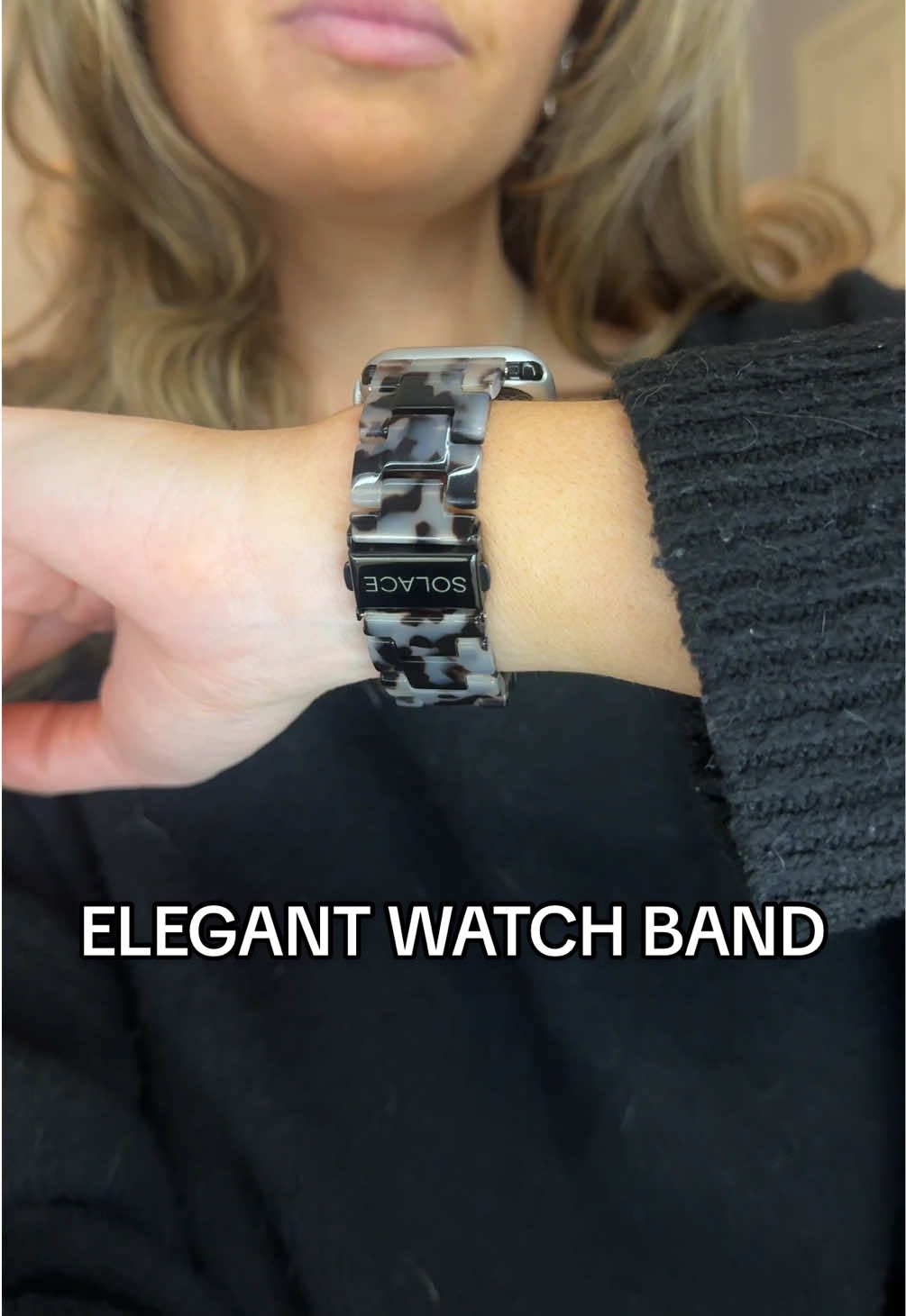 TikTok post by @allycowan for Solace Bands. Caption reads: Got this perma band from @Solace Bands in color....