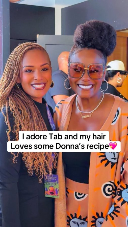 Instagram post by @iamtabithabrown for Donna’s Recipe. Caption reads: [...] in person)😉 You can find Donna’s Recipe....