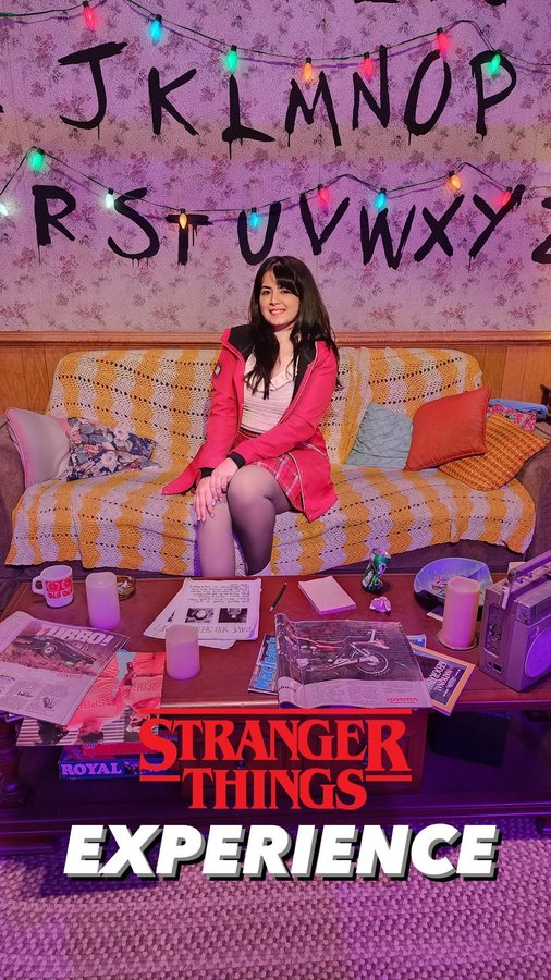 Instagram post by @sonaaaaaaaaali for Stranger Things Experience. Caption reads: We were invited as VIP guests to the....